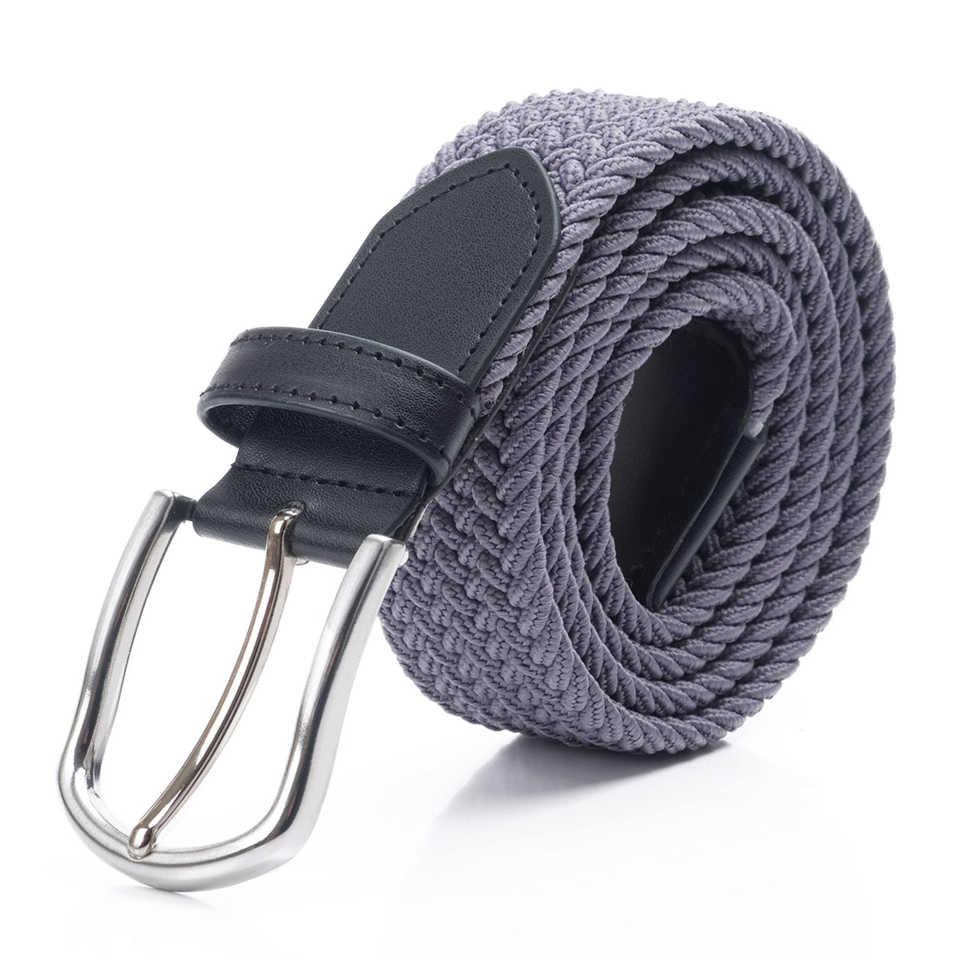 DWOY Elastic Braided Stretch Belt for Men - Versatile Woven Web Belt - Perfect Fit and Comfort