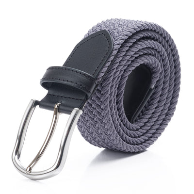DWOY Elastic Braided Stretch Belt for Men - Versatile Woven Web Belt - Perfect Fit and Comfort