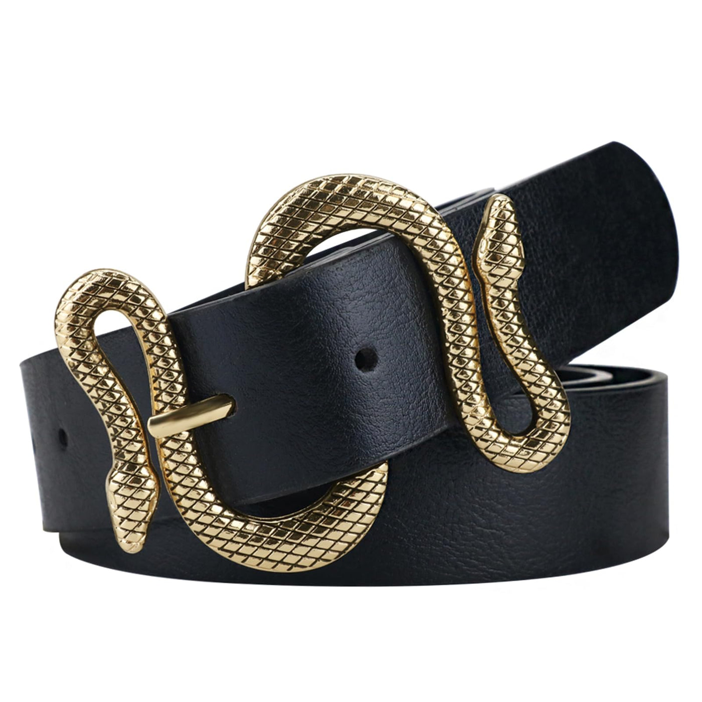 Belts for Women,Women Fashion Leather Belt for Dress with Snake Buckle