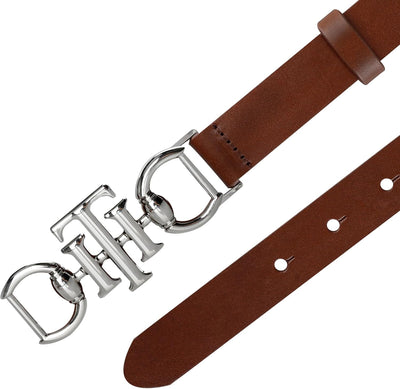 Tommy Hilfiger Women's Th Horsebit Plaque Buckle Belt