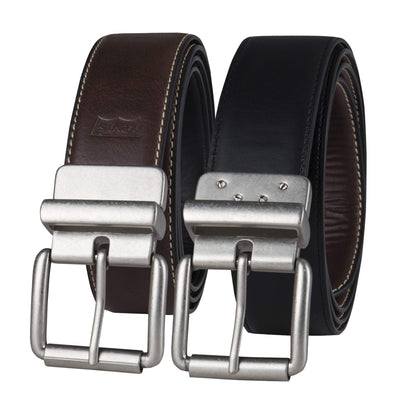 Levi's Men's Two-in-One Reversible Rotative Buckle Casual Everyday Jean Belt (Regular and Big & Tall Sizing)