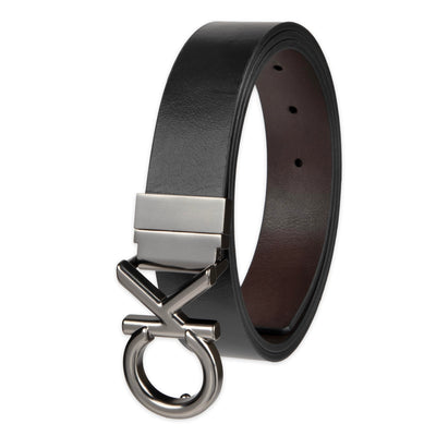 Calvin Klein Men's Two-in-one Reversible Rotative Buckle Casual Dress Belt