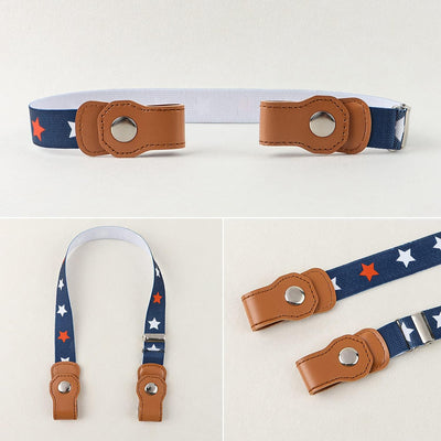 NINVVS 4pcs Children's Belt, Adjustable elastic Belt, Buckle-free Invisible Elastic Belt, 35-50cm adjustable length, suitable for boys and girls