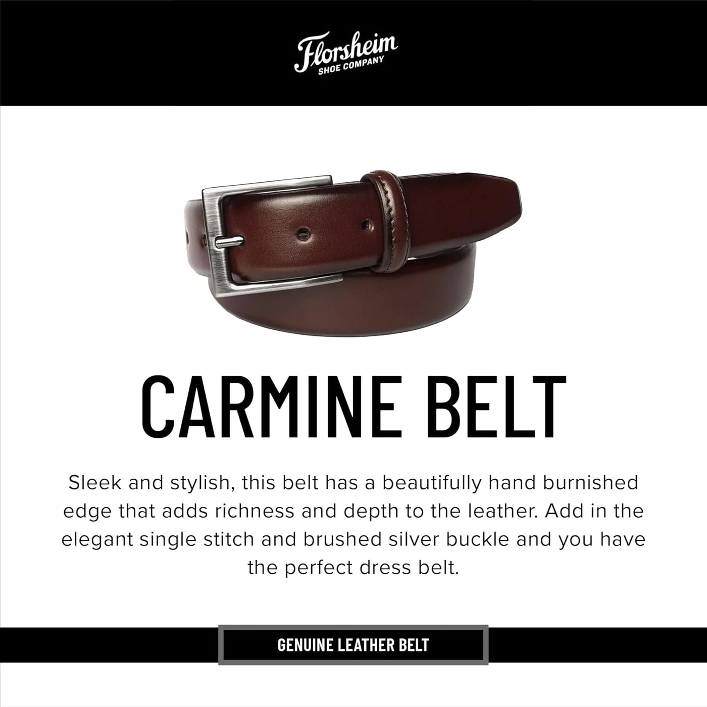 Florsheim Carmine 33mm Belt Mens