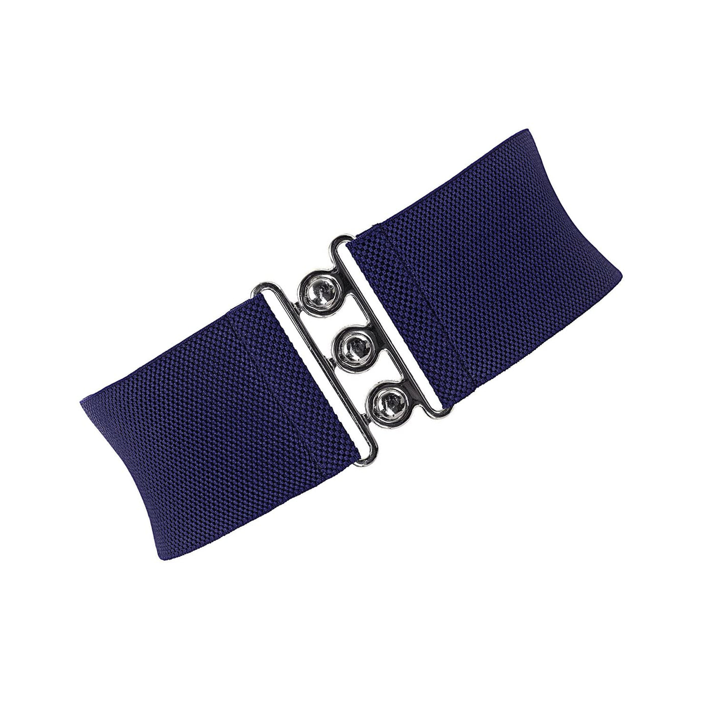 Trimming Shop Elastic Waist Belt Wide Elasticated Stretch Waistband Retro Cinch Belt with Clip-On Buckle for Women Dresses, Western Outfits, Gowns, 76mm Wide, Black, 25"-28"