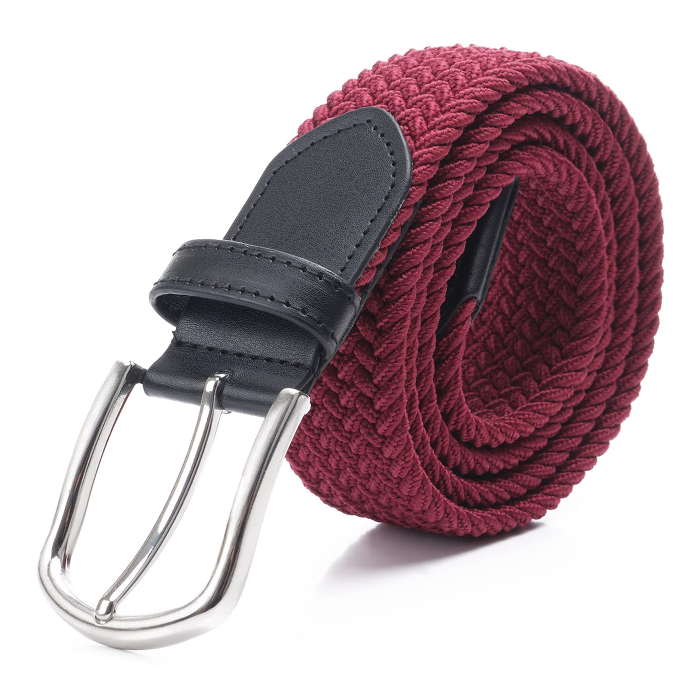 DWOY Elastic Braided Stretch Belt for Men - Versatile Woven Web Belt - Perfect Fit and Comfort