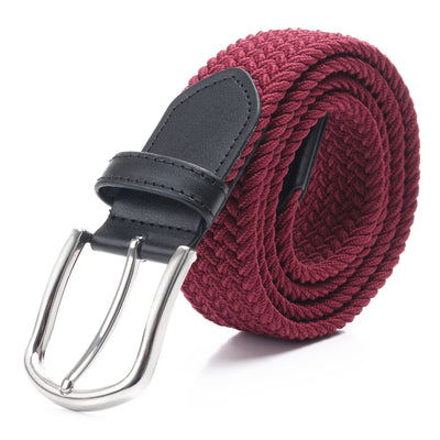 DWOY Elastic Braided Stretch Belt for Men - Versatile Woven Web Belt - Perfect Fit and Comfort