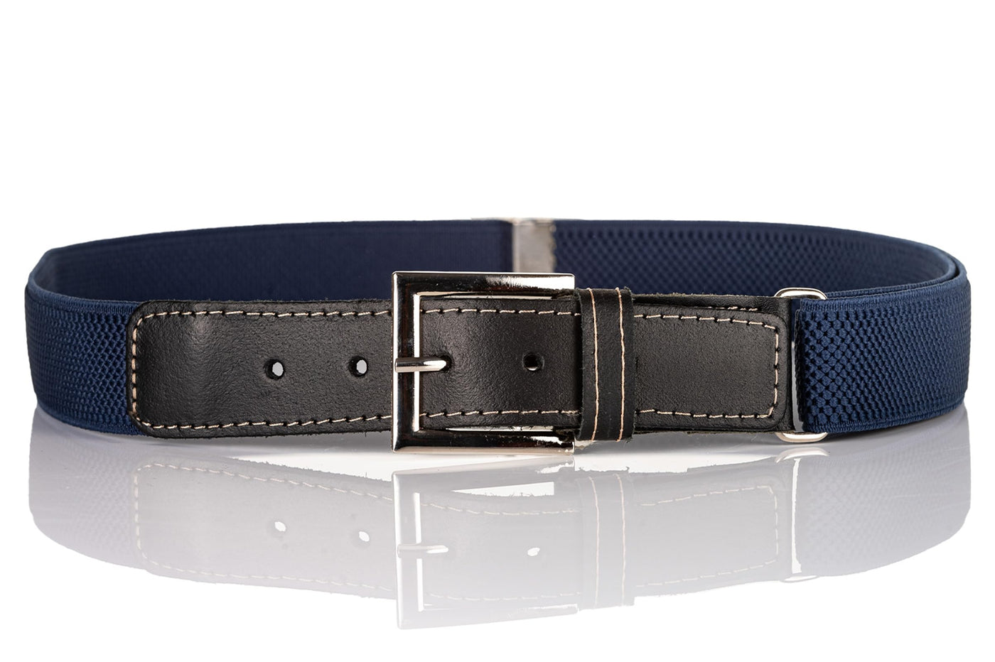 Olata Children’s Elasticated Belt with Buckle and Black Leather Fittings (1-15 Years)