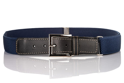 Olata Children’s Elasticated Belt with Buckle and Black Leather Fittings (1-15 Years)