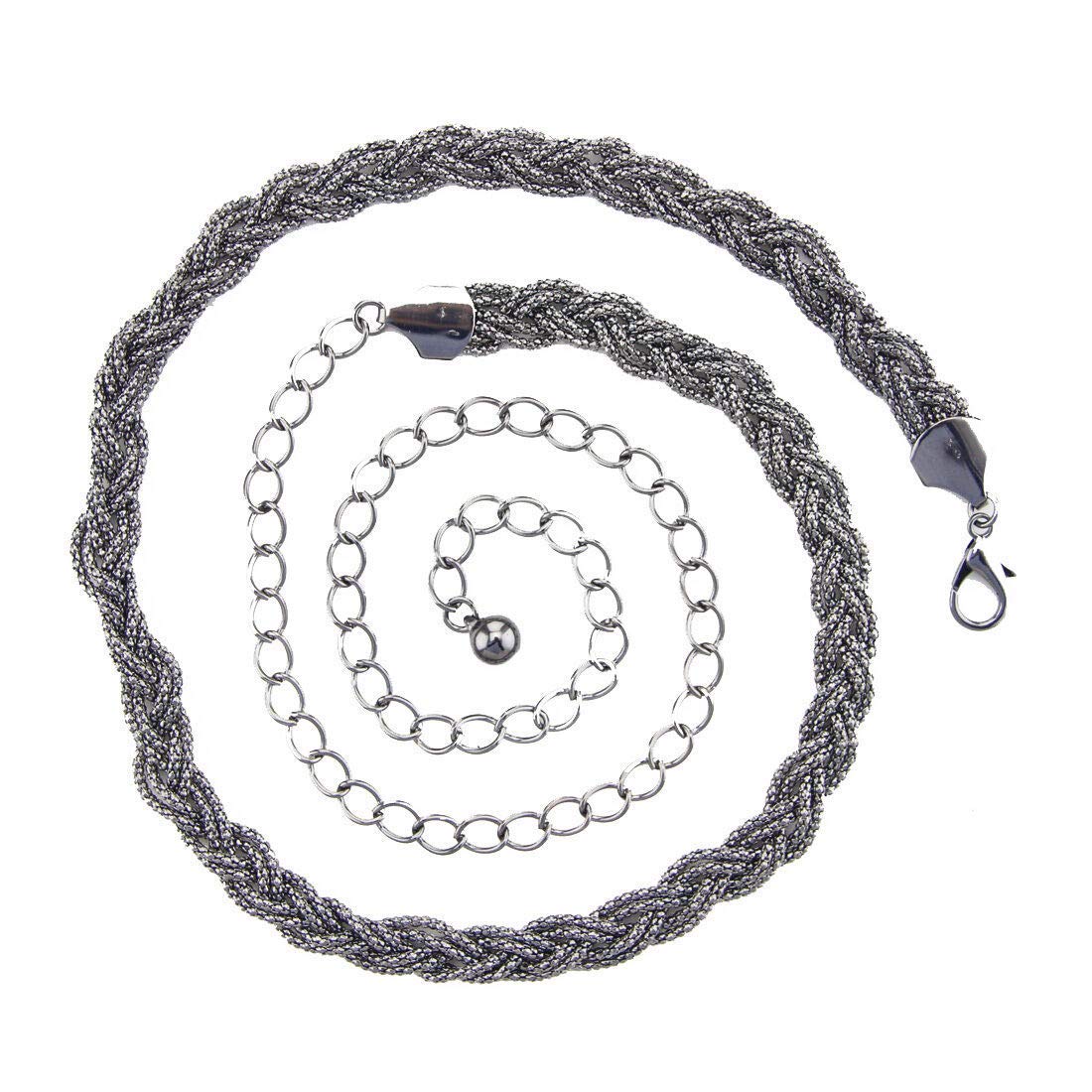 Trimming Shop Women Waist Belt Adjustable Metal Body Chain Stylish Clasp, Fashionable Accessory Ladies Waistband Casual and Formal Wear, Dress, Western Outfits