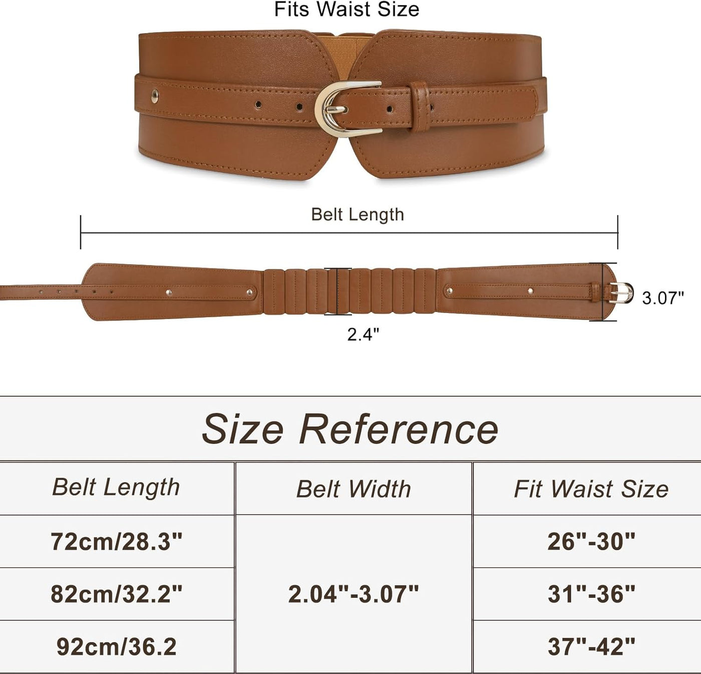 SUOSDEY Womens Wide Elastic Waist Belt for Dress Ladies Stretch Cinch Belt for Women