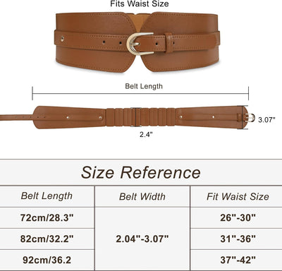 SUOSDEY Womens Wide Elastic Waist Belt for Dress Ladies Stretch Cinch Belt for Women