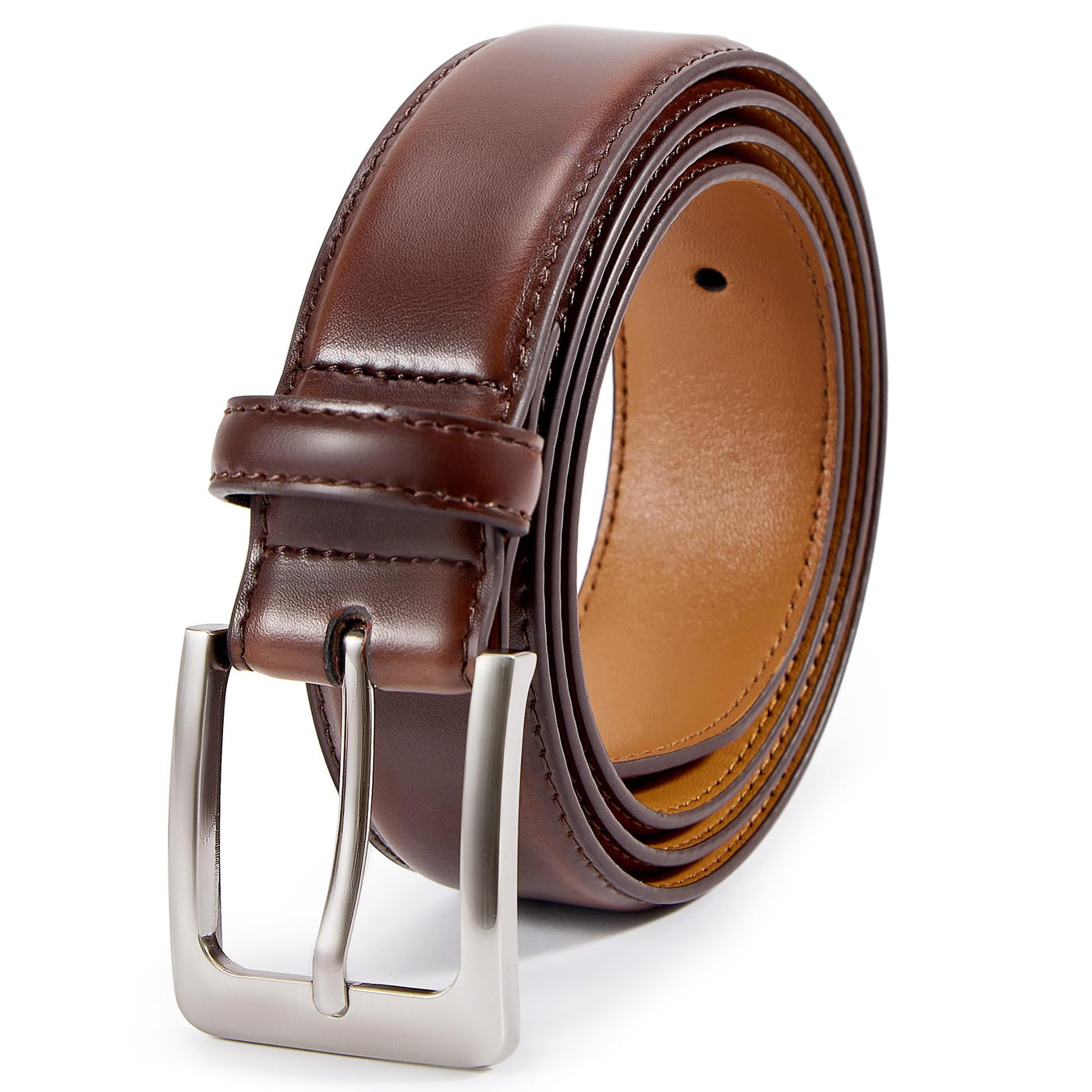 VATAN Men's Genuine Leather Dress Belts, Handmade Classic Every Day Leather Jeans Belt for Men Work Business Casual