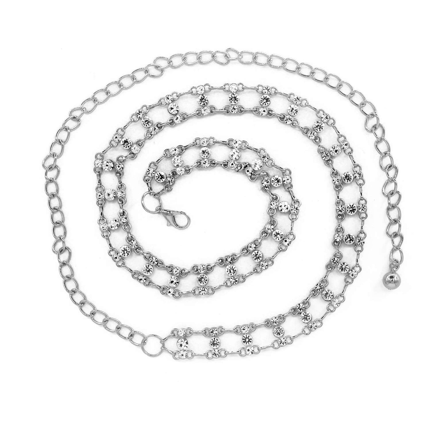 Trimming Shop Women Waist Belt Adjustable Metal Body Chain Stylish Clasp, Fashionable Accessory Ladies Waistband Casual and Formal Wear, Dress, Western Outfits