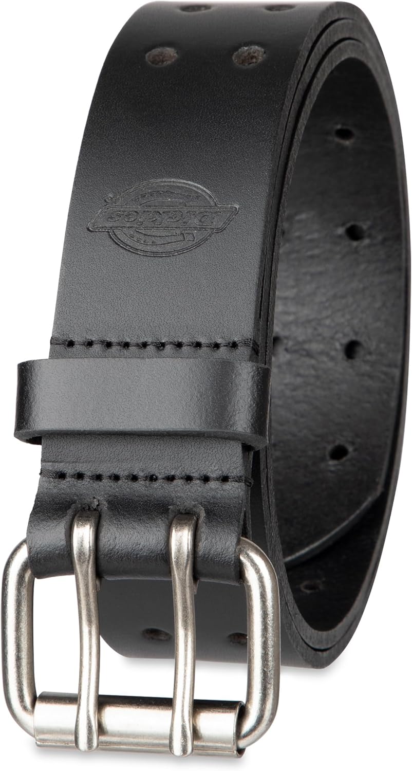 Dickies Men's Leather Double Prong Belt