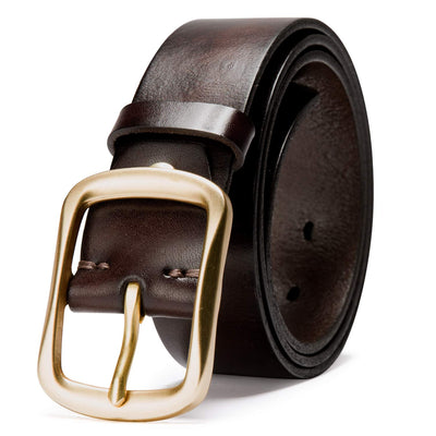 KEECOW Men's 100% Italian Cow Leather Belt Men With Anti-Scratch Buckle,Packed in a Box