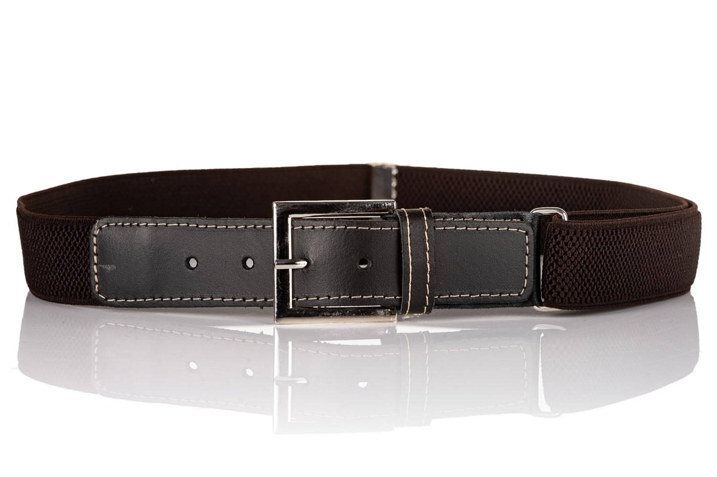 Olata Children’s Elasticated Belt with Buckle and Black Leather Fittings (1-15 Years)