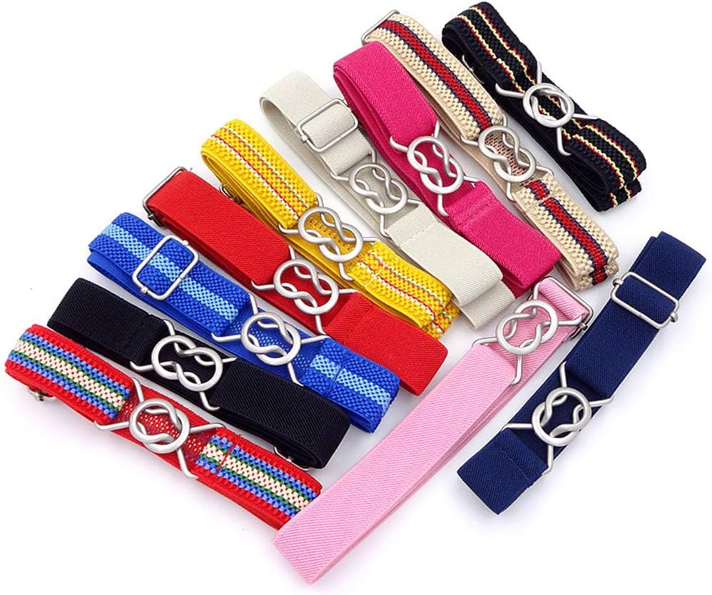 Kids Adjustable Elastic Belts For Toddler Stretch Waist Stripe Belts For Boys And Girls
