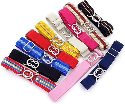 Kids Adjustable Elastic Belts For Toddler Stretch Waist Stripe Belts For Boys And Girls