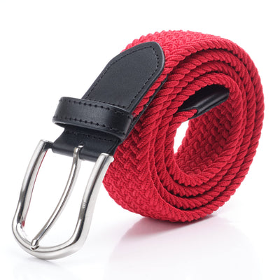 DWOY Elastic Braided Stretch Belt for Men - Versatile Woven Web Belt - Perfect Fit and Comfort