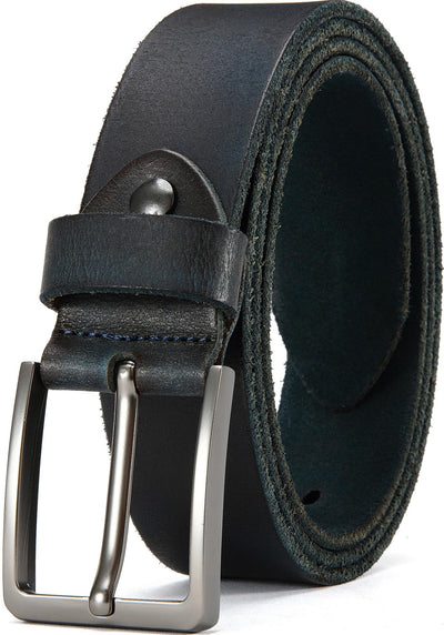 DOOPAI Men's Genuine Leather Casual Belt -Full Grain Leather Belt for Men- 1.5" Handmade Jeans Belt with Gift Box