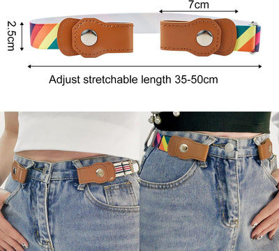 NINVVS 4pcs Children's Belt, Adjustable elastic Belt, Buckle-free Invisible Elastic Belt, 35-50cm adjustable length, suitable for boys and girls