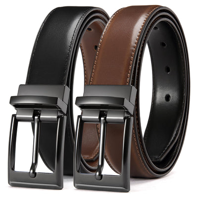 CHAOREN Mens Belts Leather 1 Pack - 1.25" Reversible Belts for Men for Dress Pants - One Belt, Two Colors