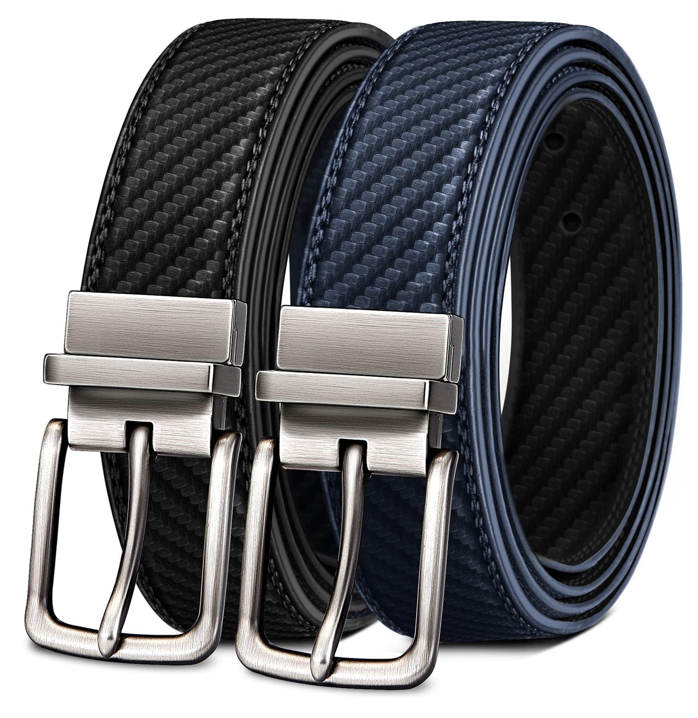 BULLIANT Men's Belt,Reversible Belt Adjustable For Gift Men 1.25”-Cut For Fit-2 Sides in 1 Belt(Not 2)