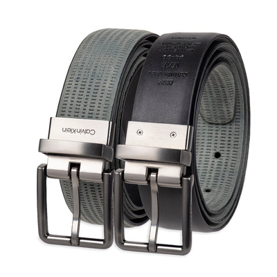 Calvin Klein Men's Two-in-one Reversible Rotative Buckle Casual Dress Belt