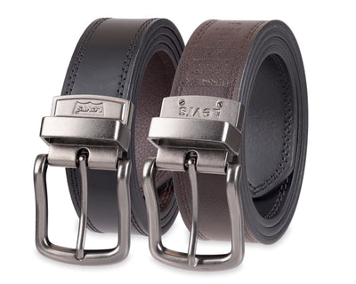 Levi's Men's Two-in-One Reversible Rotative Buckle Casual Everyday Jean Belt (Regular and Big & Tall Sizing)