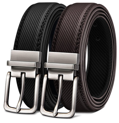 BULLIANT Men's Belt,Reversible Belt Adjustable For Gift Men 1.25”-Cut For Fit-2 Sides in 1 Belt(Not 2)