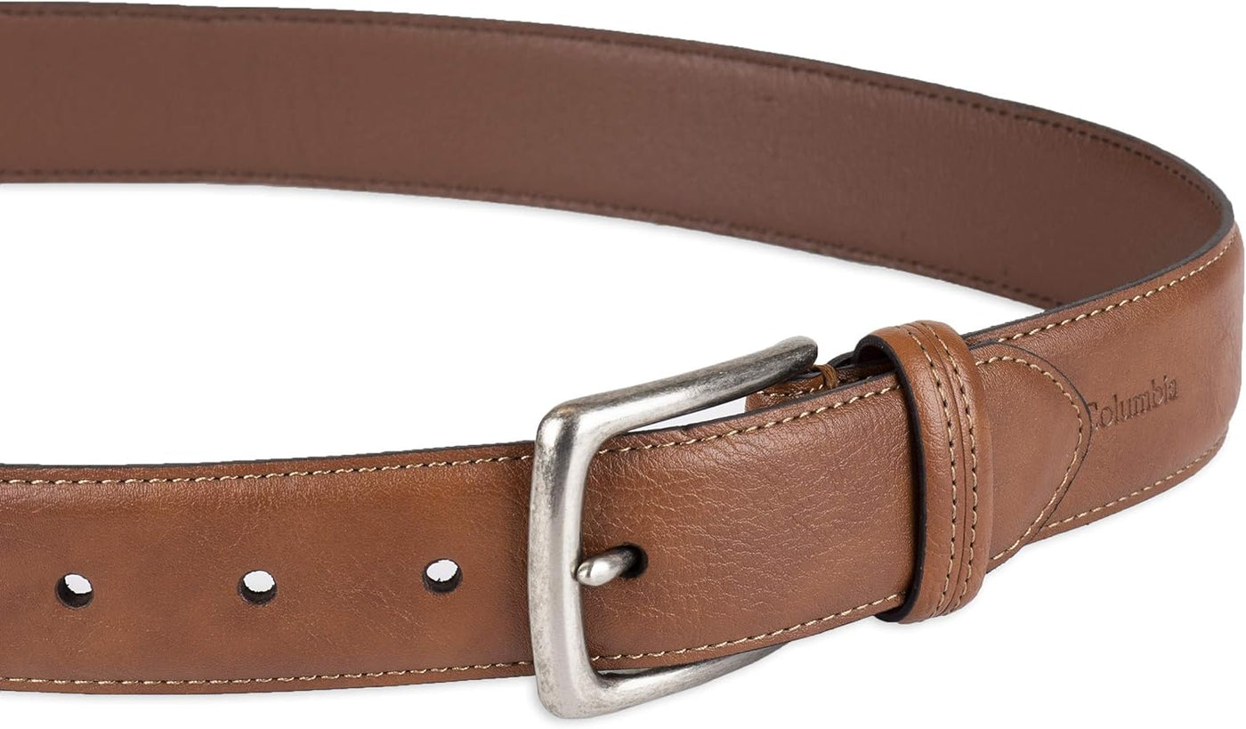 Columbia Men’s Trinity Logo Everyday Casual Dress Belt, Regular and Big and Tall Sizing
