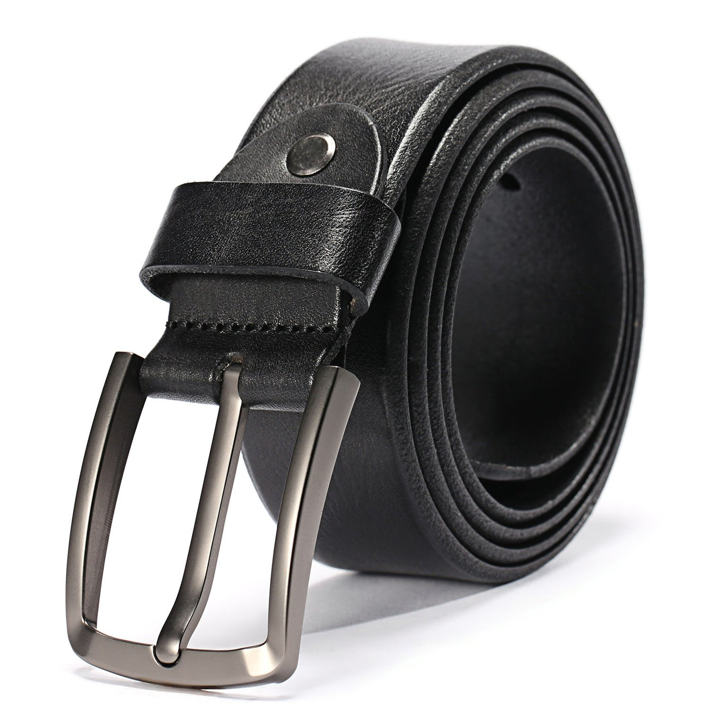 KEECOW Men's 100% Italian Cow Leather Belt Men With Anti-Scratch Buckle,Packed in a Box