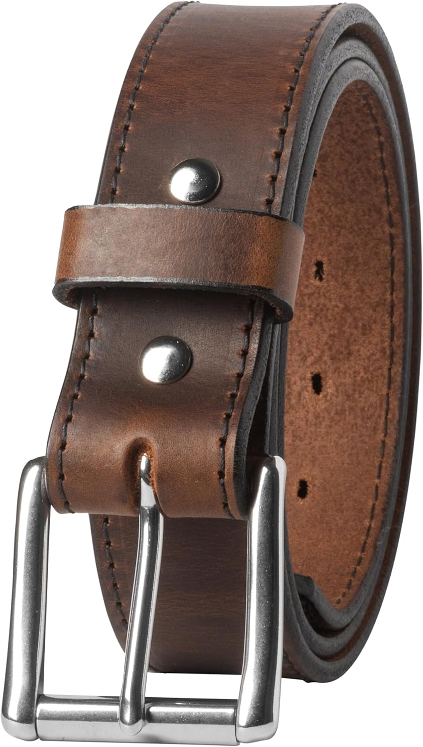 Main Street Forge American Made Leather Belt for Men | Full Grain Leather | Casual & Dress Belt | Heavy Duty & Classic Styles
