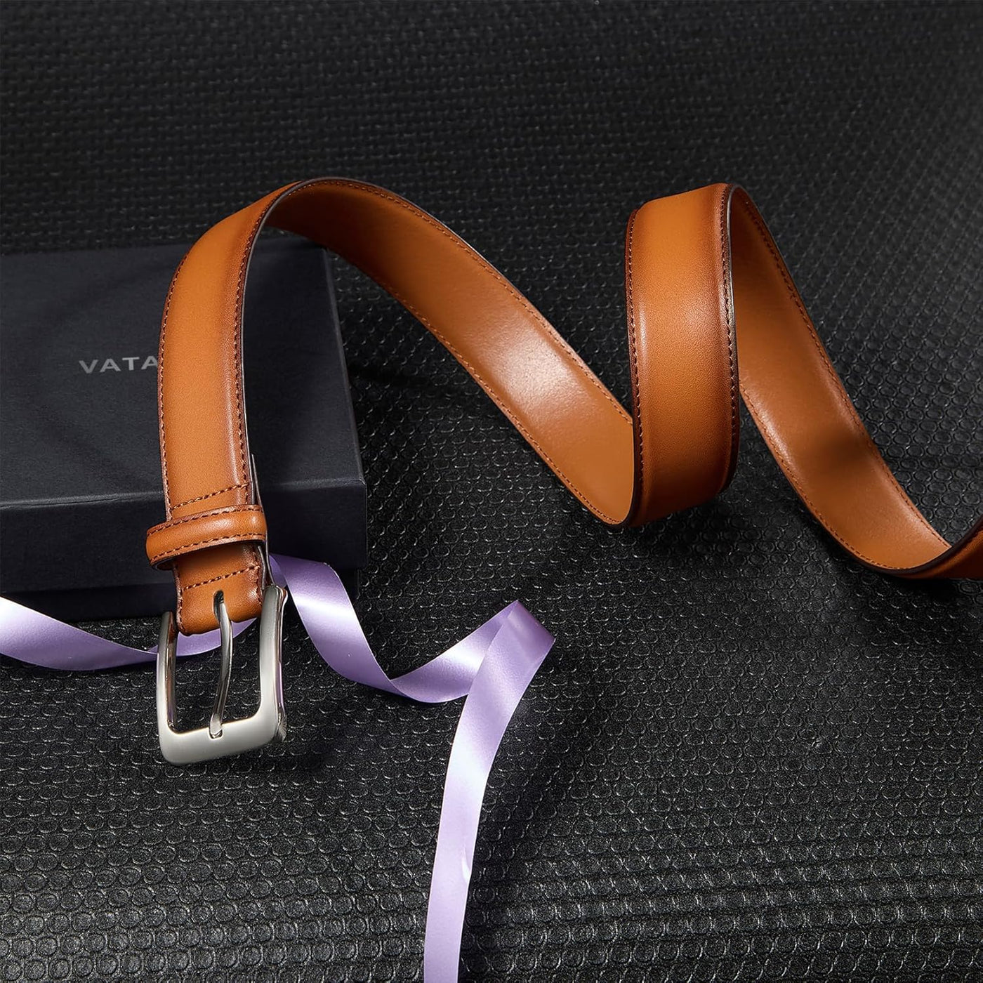VATAN Men's Genuine Leather Dress Belts, Handmade Classic Every Day Leather Jeans Belt for Men Work Business Casual