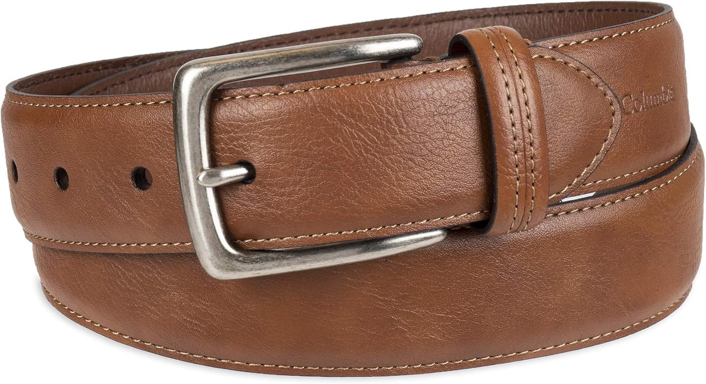 Columbia Men’s Trinity Logo Everyday Casual Dress Belt, Regular and Big and Tall Sizing