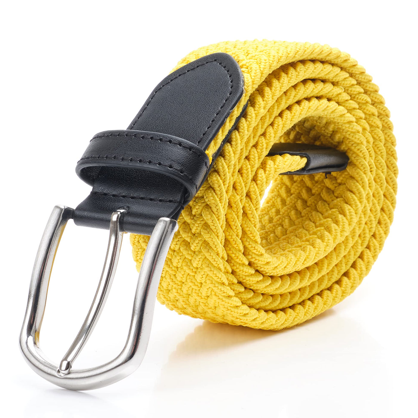 DWOY Elastic Braided Stretch Belt for Men - Versatile Woven Web Belt - Perfect Fit and Comfort