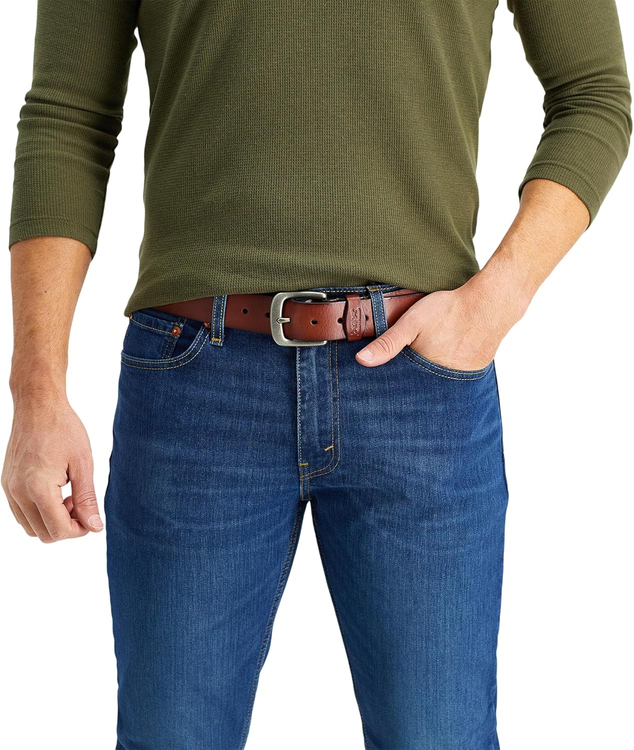 Levi’s Men’s Casual Everyday Leather Jean Belt
